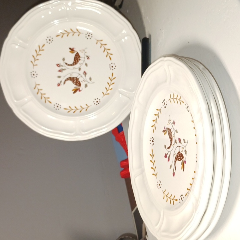 Bread & Butter Plates Liberty Hall ironstone Valley Forge Pheasants Pattern x 4